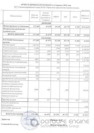 отчет о доходах и расходах